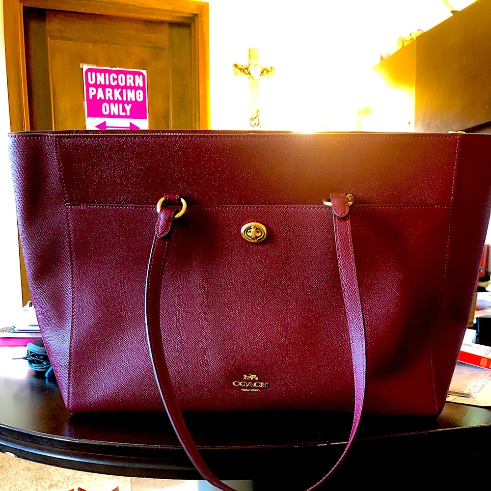 Coach computer work bag tote